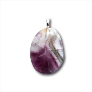Fluorit violett Anhänger mit Silberöse